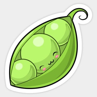 Kawaii peas vegetable Sticker